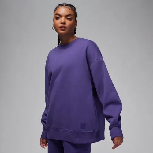 Jordan Flight Fleece Women's Crew-neck Sweatshirt - Purple - Polyester