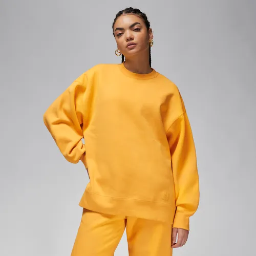 Jordan Flight Fleece Women's Crew-neck Sweatshirt - Yellow - Polyester