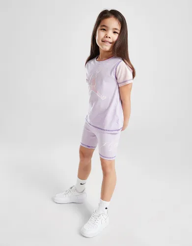 Jordan Girls' Colour Block T-Shirt/Shorts Set Children - Purple