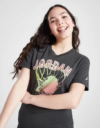 Jordan Girls' Hoop Style T-Shirt Junior - Grey