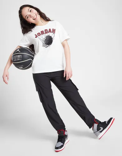 Jordan Girls' Hoop Style T-Shirt Junior - White