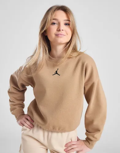 Jordan Girls' Oversized Crew Sweatshirt Junior - Brown