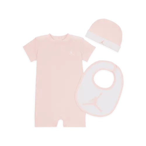 Jordan Jumpman Baby 3-Piece Romper Set - Pink - Cotton