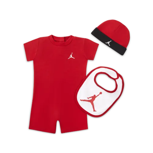 Jordan Jumpman Baby 3-Piece Romper Set - Red - Cotton