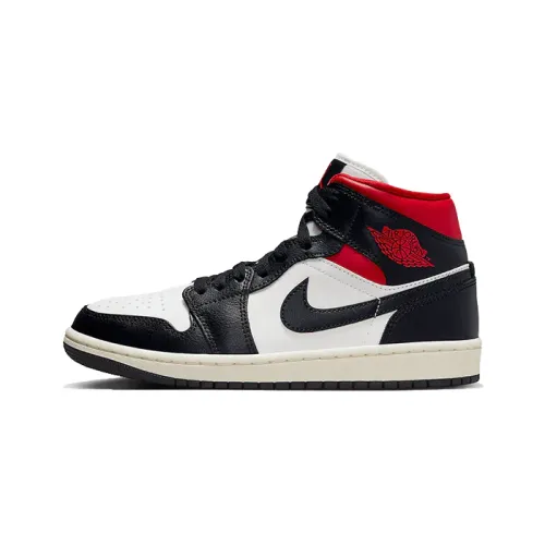Jordan , Mid Black Gym Red Sneakers ,Red female, Sizes: