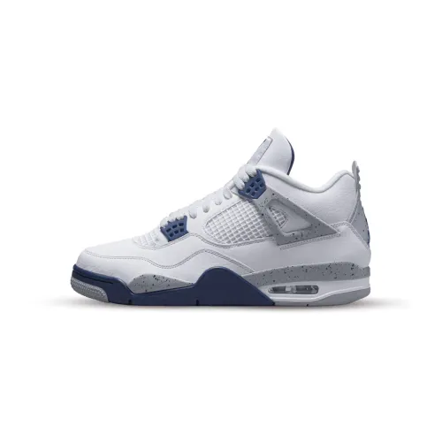 Jordan , Midnight Navy Air Jordan 4 Sneakers ,Gray male, Sizes: