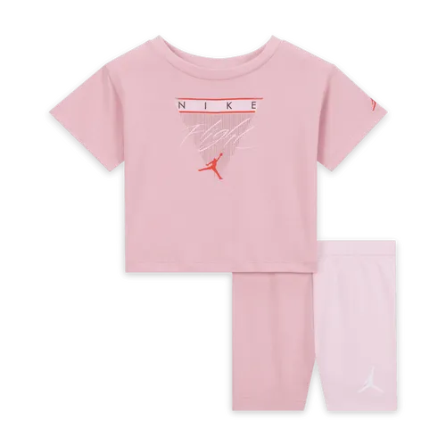 Jordan Mini Me Baby (12–24M) Flight Bike Shorts Set - Pink - Polyester