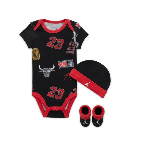 Jordan MJ Essentials Baby Printed 3-Piece Set - Black - Cotton