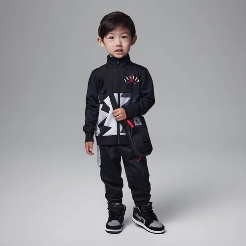 Jordan MVP Printed Tricot Set Toddler Tracksuit - Black - Polyester