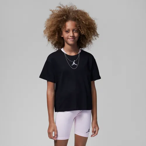 Jordan Older Kids' (Girls') T-Shirt - Black - Cotton