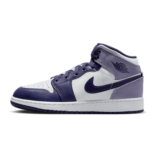Jordan , Paarse Air Jordan 1 Mid GS ,Purple female, Sizes: