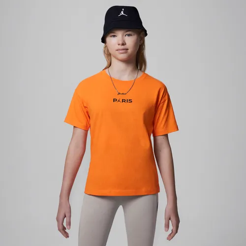 Jordan Paris Saint-Germain Tee Older Kids' T-Shirt - Orange - Polyester