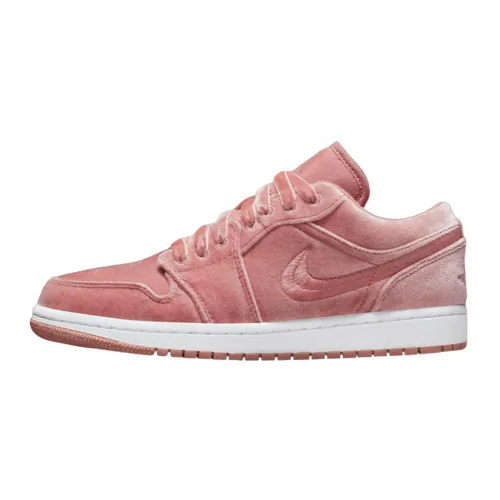 Jordan , Pink Velvet Low Top Sneakers ,Pink female, Sizes: