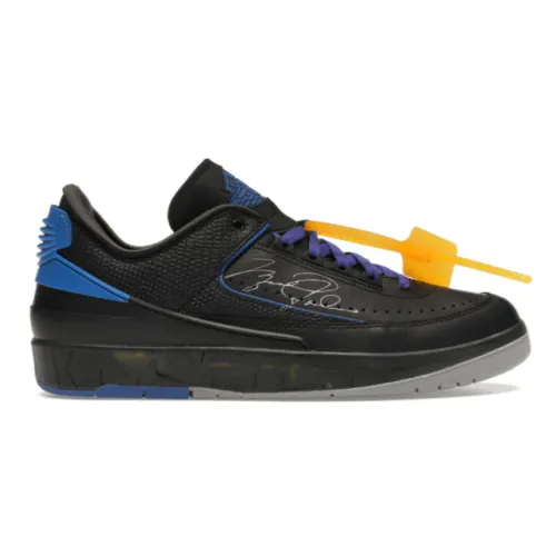 Jordan , Retro Low Off-White Black Blue Sneaker ,Black male, Sizes: