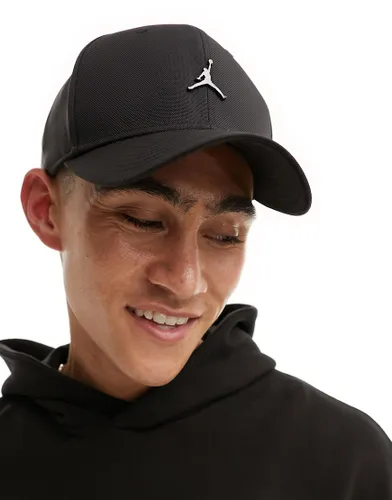 Jordan Rise Jumpman metallic logo cap in black