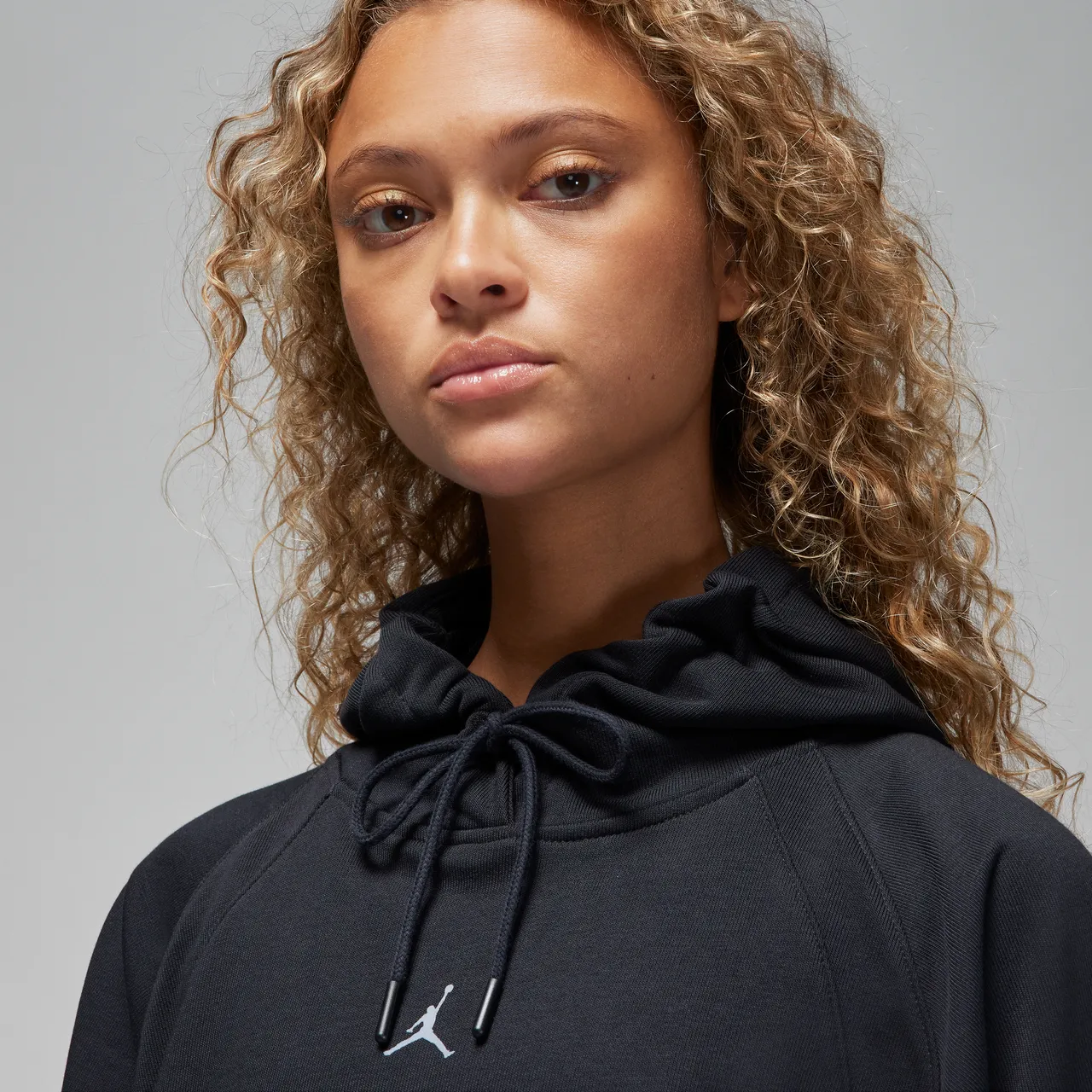Jordan Sport Women's Graphic Fleece Hoodie - Black - Cotton