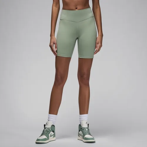 Jordan Sport Women's High-Waisted 18cm (approx.) Bike Shorts - Green - Polyester