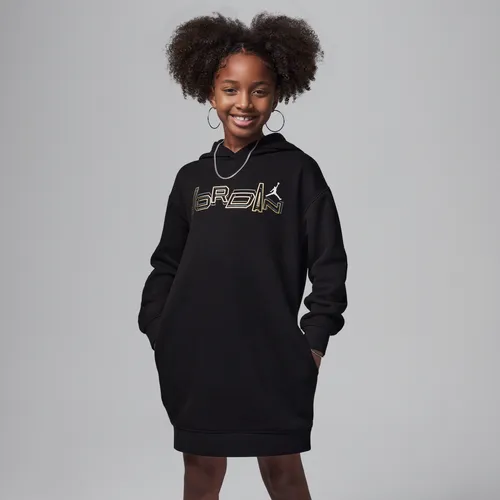 Jordan 'Take Flight' Shine Pullover Dress Older Kids' Dress - Black - Polyester