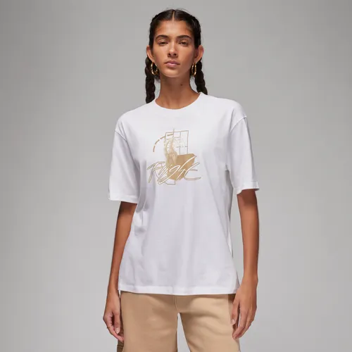 Jordan Women's Graphic T-Shirt - White - Cotton