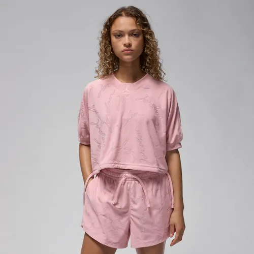Jordan Women's Knit Cropped Top - Pink - Polyester