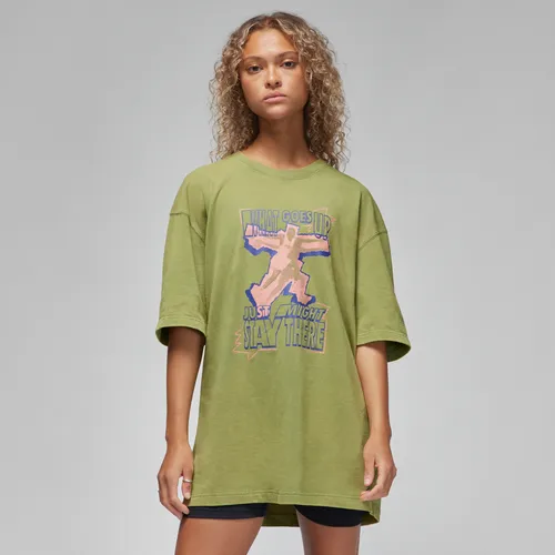 Jordan Women's Oversized T-Shirt - Green - Cotton