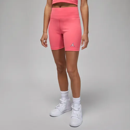 Jordan Women's Ribbed Bike Shorts - Pink - Polyester