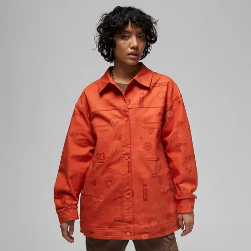 Jordan Women's Trucker Jacket - Orange - Cotton