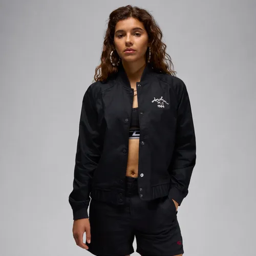 Jordan Women's Varsity Jacket - Black - Cotton