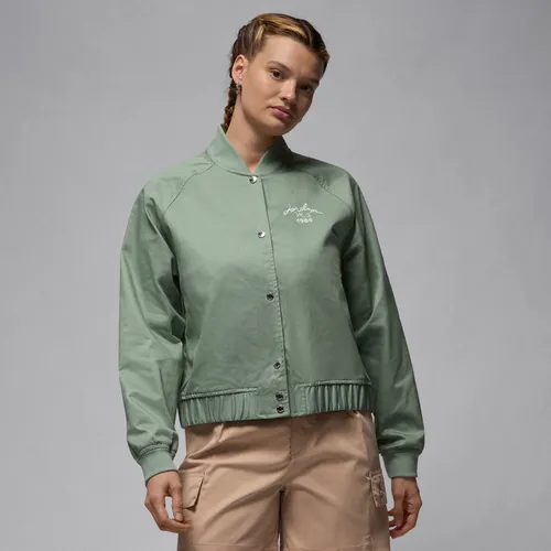 Jordan Women's Varsity Jacket - Green - Cotton