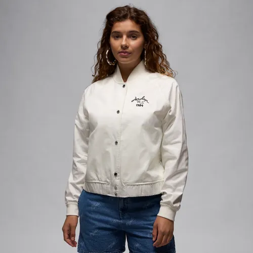 Jordan Women's Varsity Jacket - White - Cotton