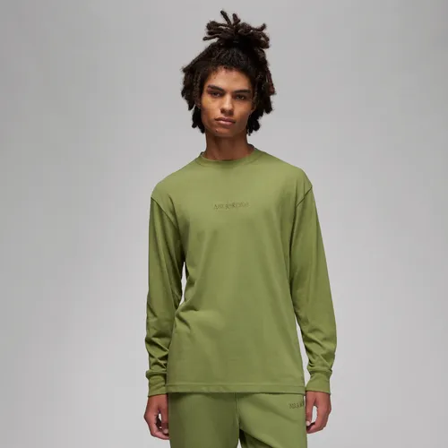 Jordan Wordmark Men's Long-Sleeve T-Shirt - Green - Cotton