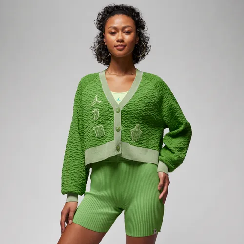 Jordan x UNION x Bephies Beauty Supply Women's Cardigan - Green - Polyester