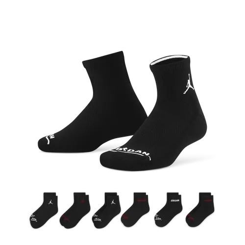 Jordan Younger Kids' Ankle Socks (6 Pairs) - Black - Polyester