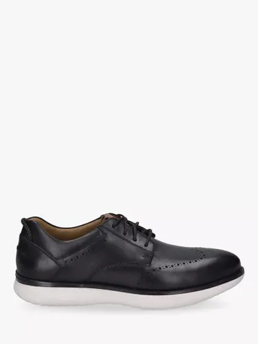 Josef Seibel Finley 02 Leather Lace Up Shoes - Black - Male