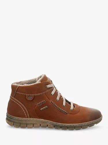 Josef Seibel Steffi 53 Leather Waterproof Ankle Boots - Dark Brown - Female