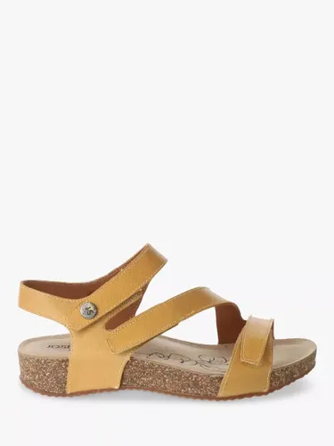 Josef Seibel Tonga 25 Leather Triple Strap Sandals, Yellow - Yellow - Female