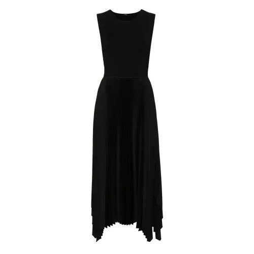 Joseph , Black Knit Weave Pliss Dress ,Black female, Sizes: