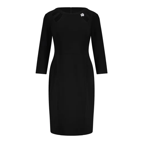 Joseph Ribkoff , Elegant Midi Dress ,Black female, Sizes: