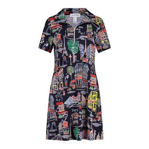 Joseph Ribkoff , Paris Print T-Shirt Dress ,Multicolor female, Sizes: