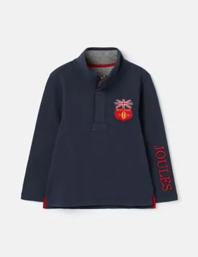 Joules Boys Pure Cotton Half Zip Sweatshirt (2-12 Yrs) - 8y - Navy, Navy