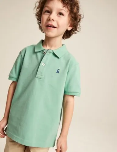 Joules Boys Pure Cotton Polo Shirt (2-12 Yrs) - 11y - Blue, Blue,Green,Pink