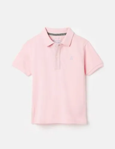 Joules Boys Pure Cotton Polo Shirt (2-12 Yrs) - 7y - Pink, Pink