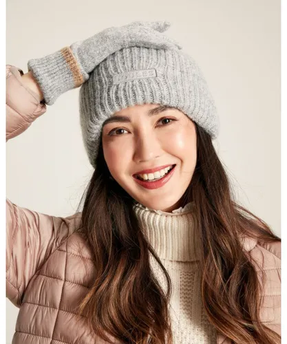 Joules Eloise Womens Soft Oversized Beanie 222423 - Grey - One