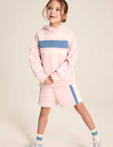 Joules Girls Cotton Rich Colourblock Shorts (2-12 Yrs) - 2y - Pink Mix, Pink Mix