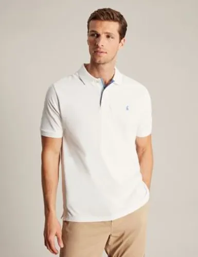 Joules Mens Pure Cotton Jersey Polo Shirt - White, White