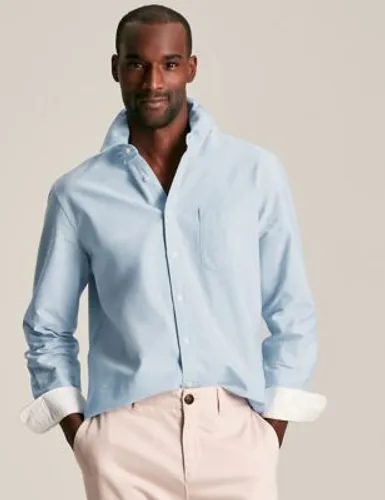 Joules Mens Pure Cotton Oxford Shirt - M - Blue, Blue,Green,White