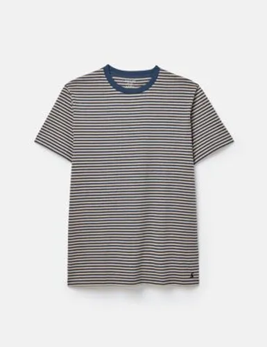 Joules Mens Pure Cotton Striped T-Shirt - M - Navy Mix, Navy Mix