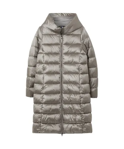 Joules Womens Langholm A Line Padded Hooded Coat - Grey