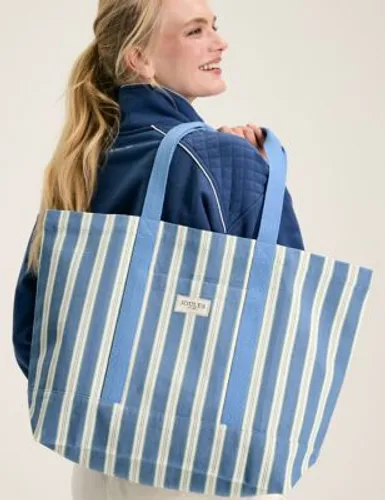 Joules Womens Striped Beach Bag - Blue Mix, Blue Mix