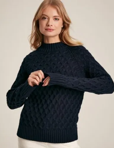 Joules Womens Textured Funnel Neck Jumper - 8 - Navy, Navy